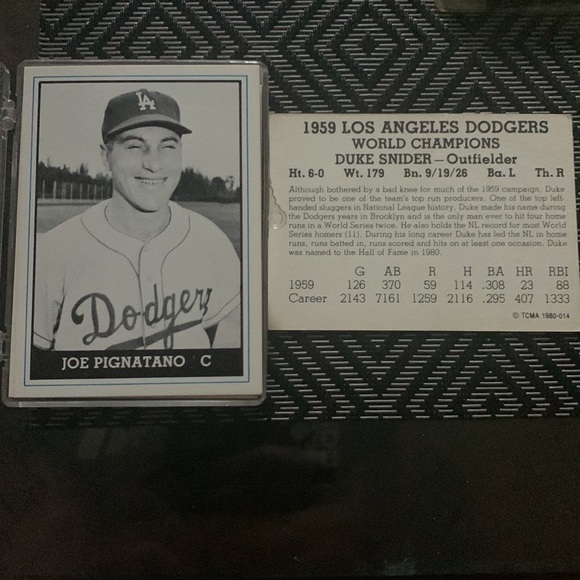 1980 team set of the 1959 Los Angeles dodgers world champions - Picture 2 of 2